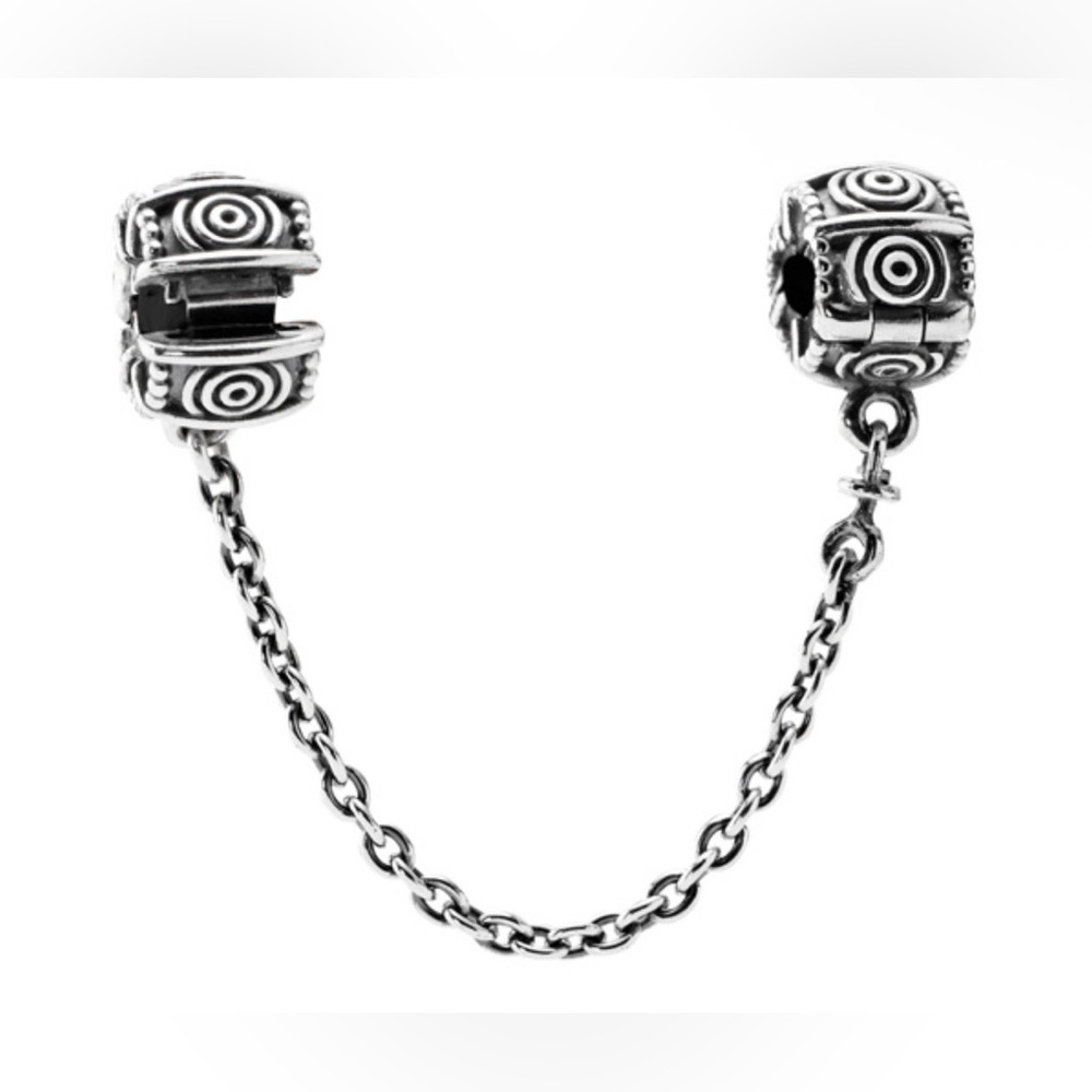 Authentic Pandora Retired ‘Dreamer’ Safety Clasp Clip S925 ALE Charm